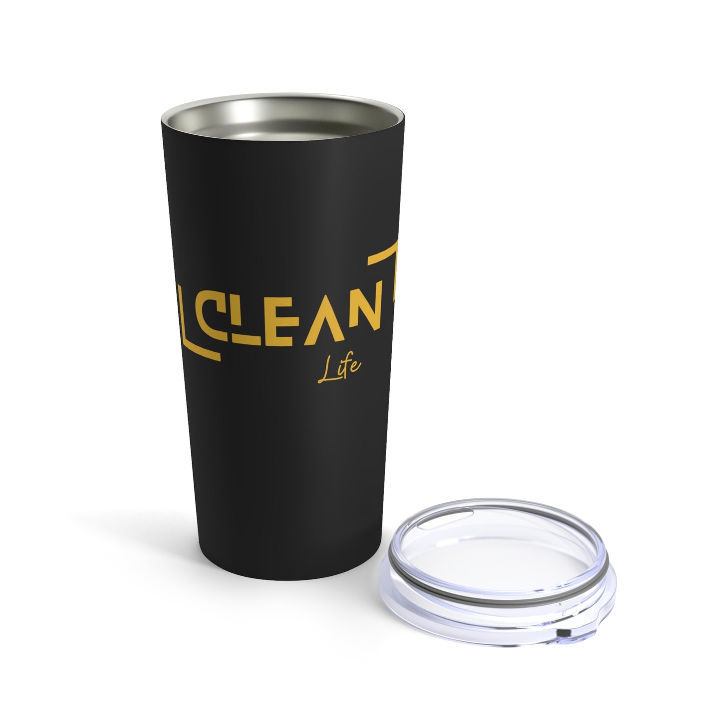 "Clean Life" Gold/Black Tumbler 20oz