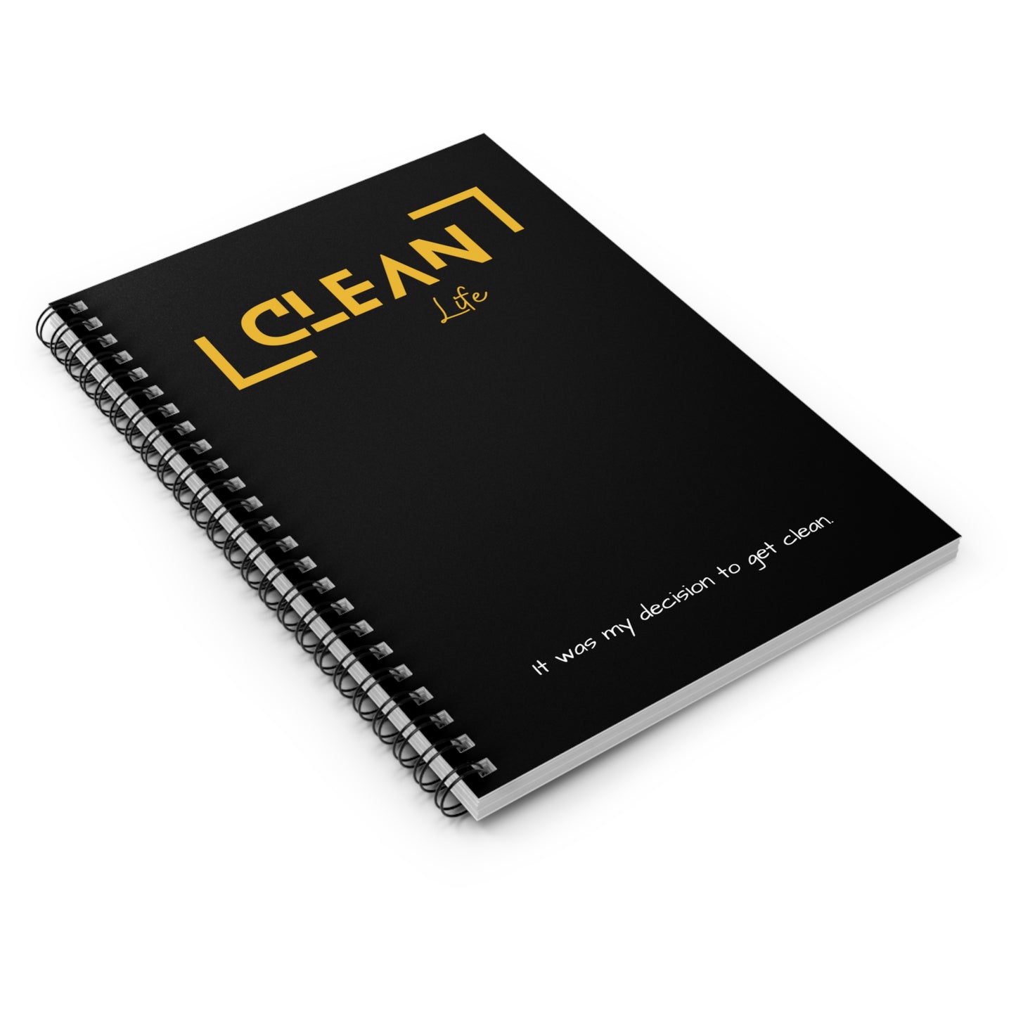 "Clean Life" Spiral Notebook - Ruled Line