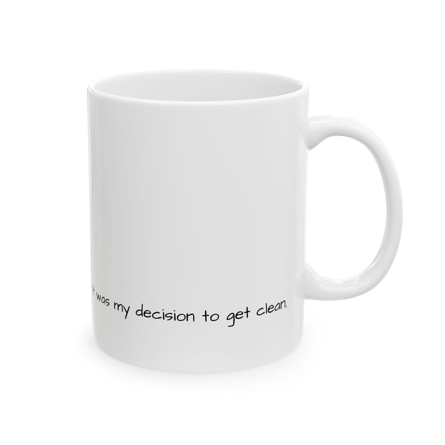 "Clean Life" White/Black Ceramic Mug, (11oz, 15oz)
