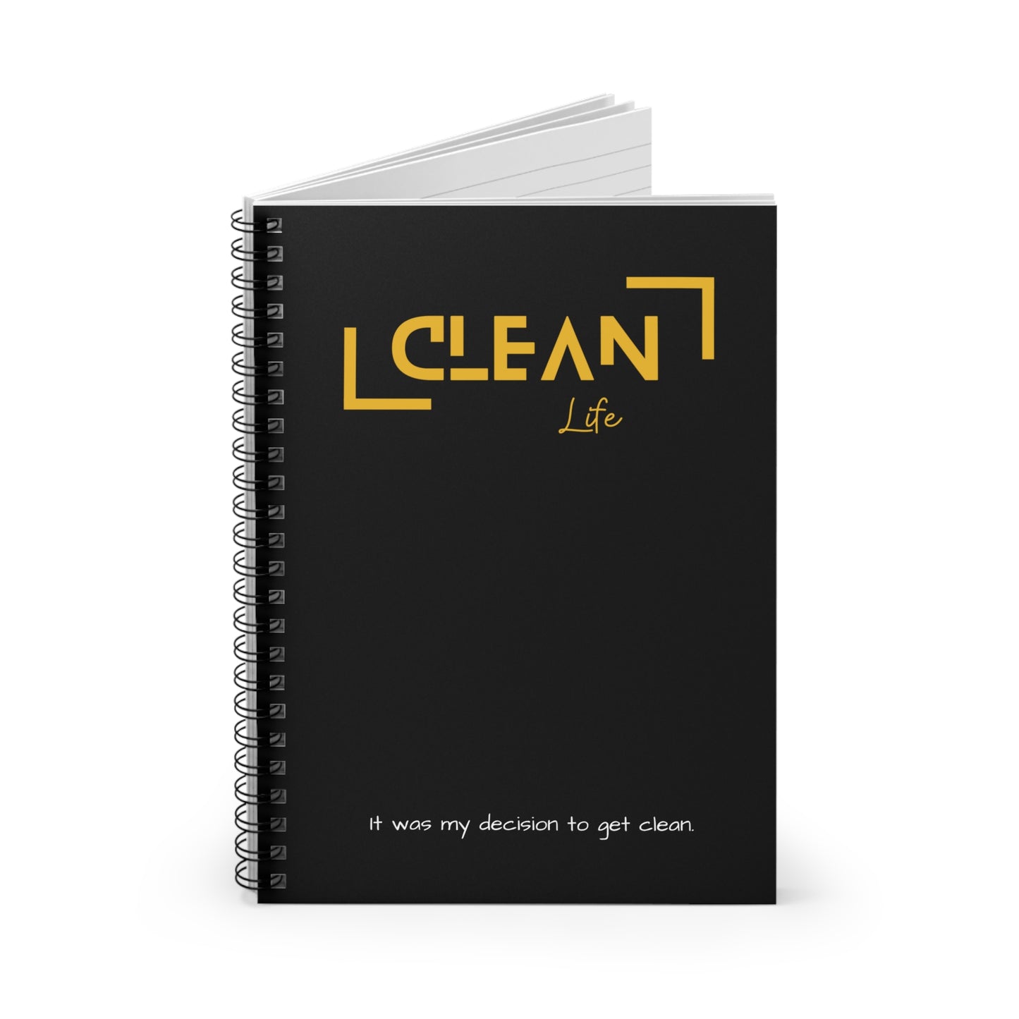 "Clean Life" Spiral Notebook - Ruled Line