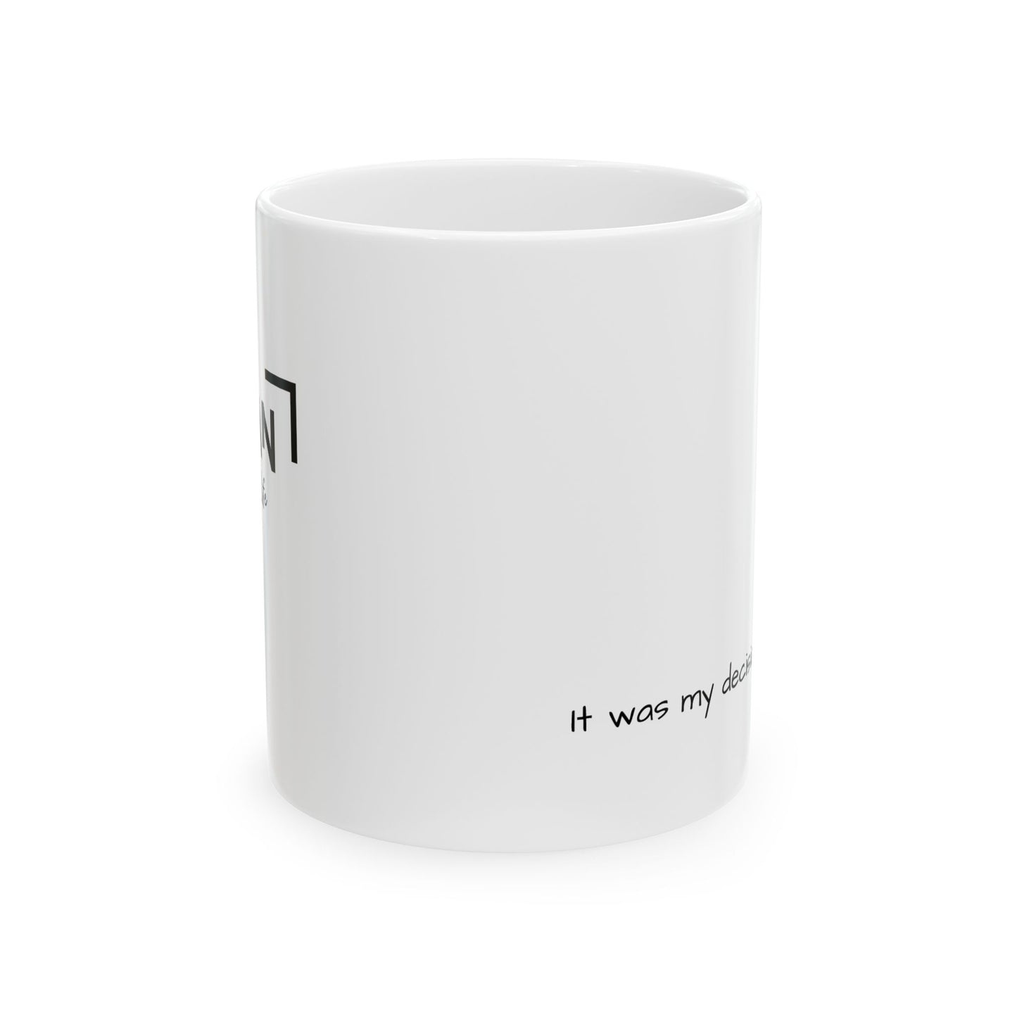"Clean Life" White/Black Ceramic Mug, (11oz, 15oz)